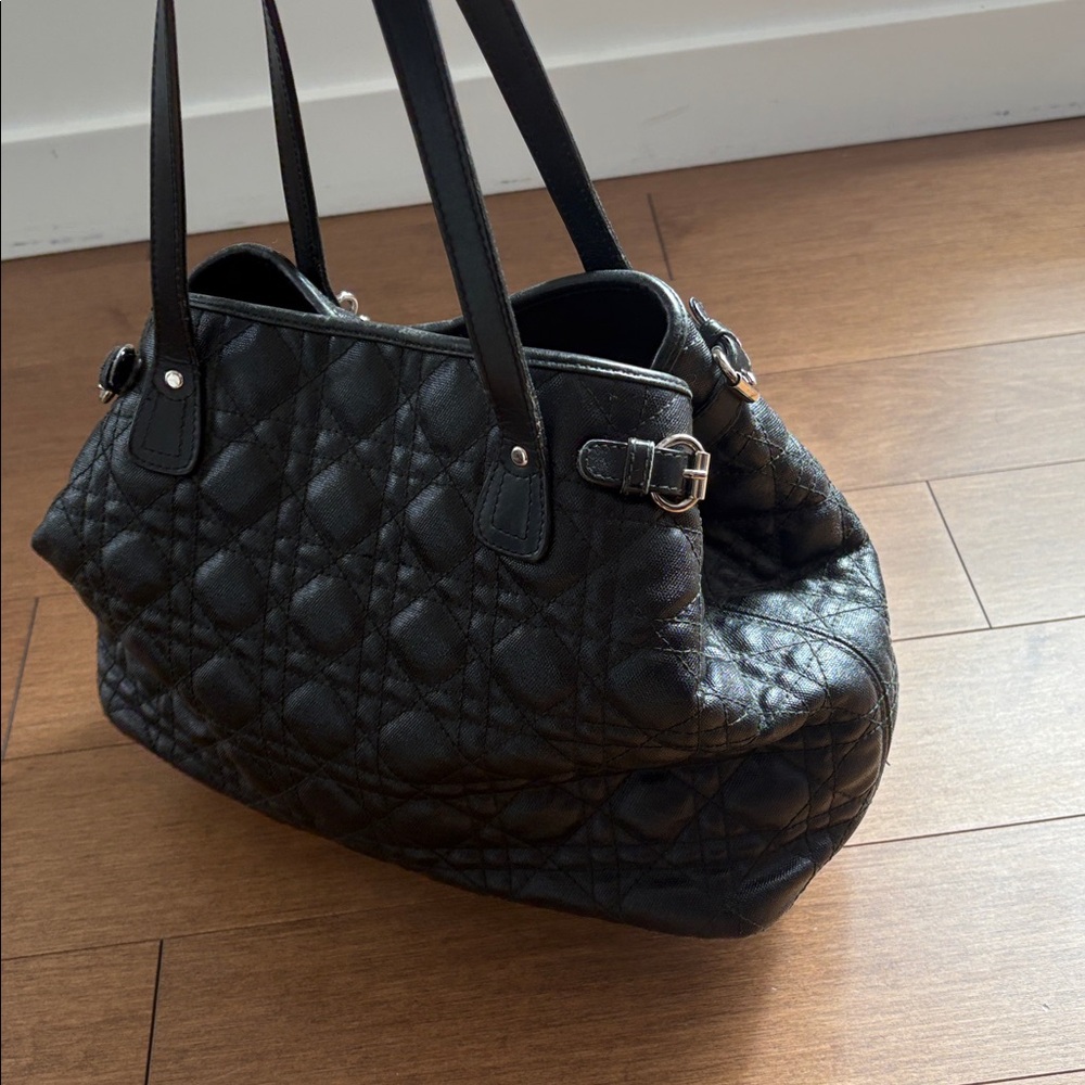 Black Dior Cannage Panarea tote bag - Picture 3 of 8
